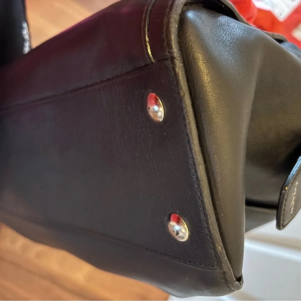 Coach Legacy C1376-25359 Black Leather Chelsea Turn Lock Carryall Satchel EUC - Picture 6 of 13